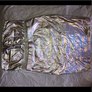 Two piece silver skirt set